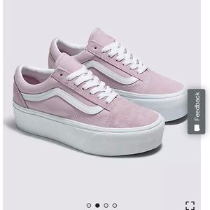 BRAND NEW Pink Platform Vans. Never been worn